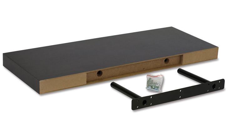 Nástěnná polička 60 cm, barva wengé