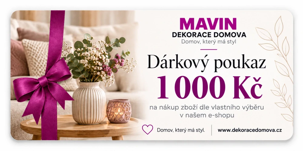 Elektronický dárkový poukaz na zboží v hodnotě 1000,- Kč