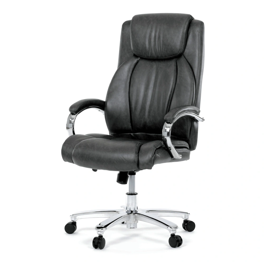 Kancelářské křeslo KA-F1385 GREY – šedá ekokůže, houpací mechanismus
