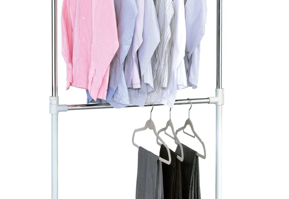 Stojan na šaty, bílý plast/chrom - ABD-1213 WT
