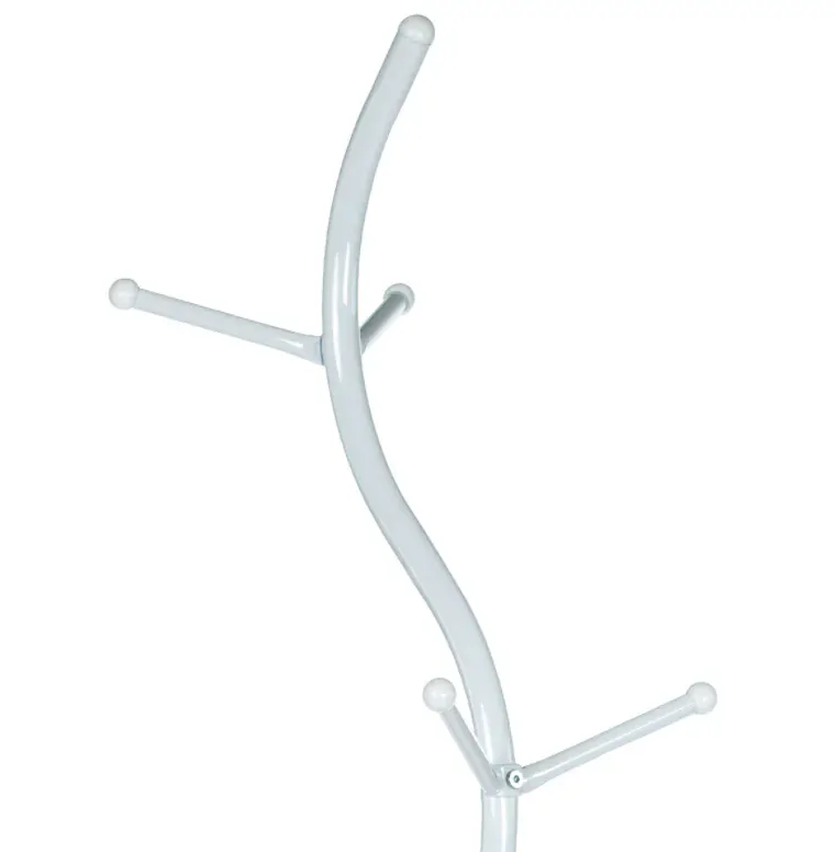 Autronic - Stojanový věšák, výška 181 cm, kovová konstrukce, bílý matný lak, nosnost 10 kg - 80003-09 WT
