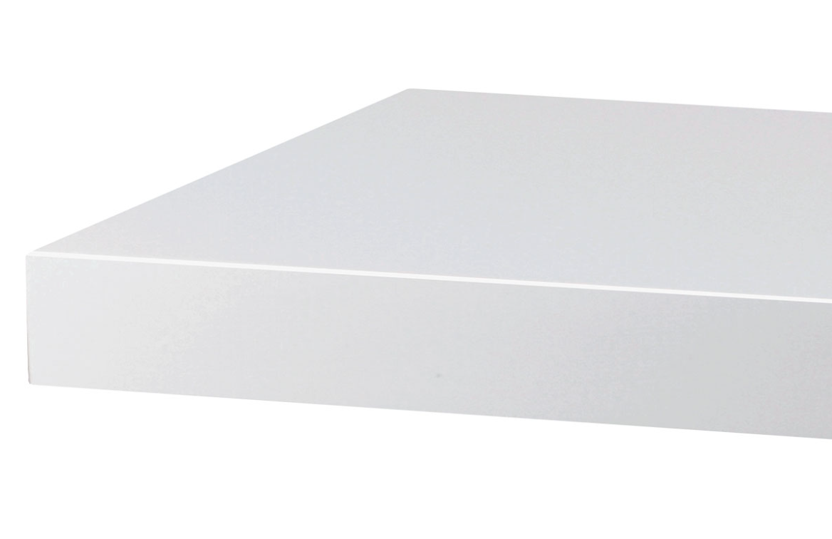 Nástěnná polička 90 cm, barva bílá - matná