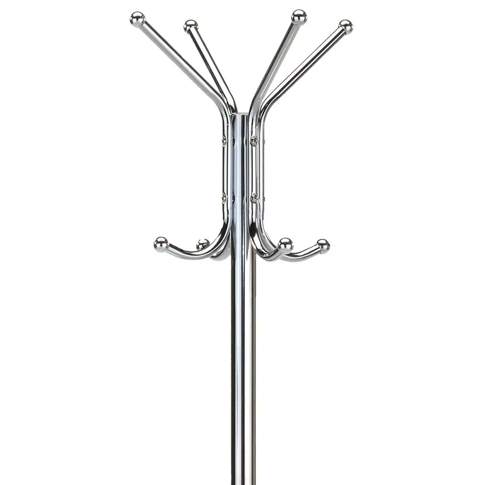 Věšák stojanový, výška 182 cm, kovová konstrukce, lesklý chrom, nosnost 10 kg - 80001-06B CR