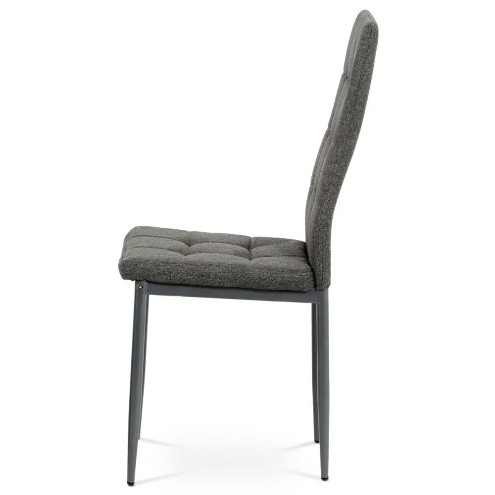 Autronic - Jídelní židle, potah šedá látka, kov antracitový matný lak - DCL-397 GREY2