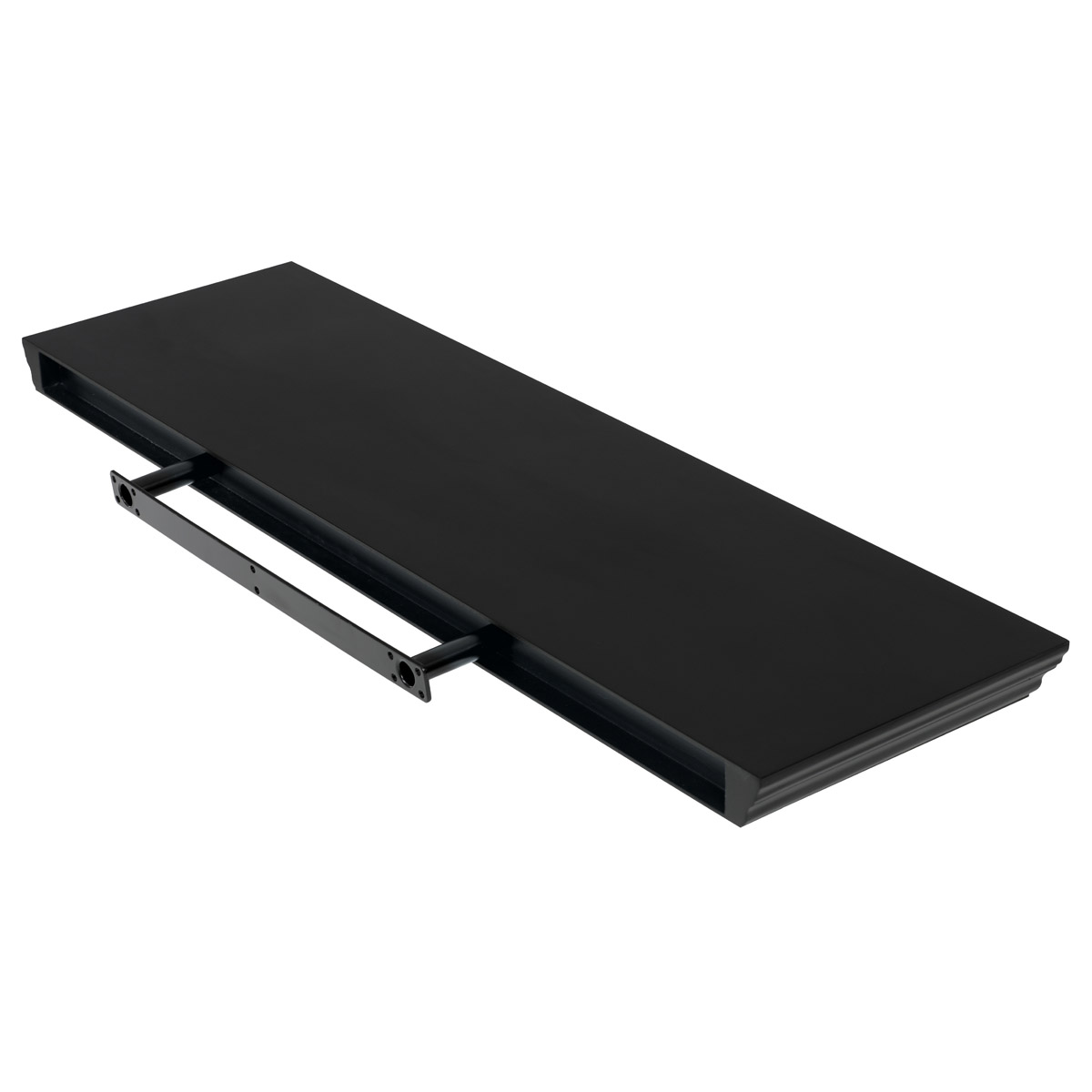 Polička nástěnná 80 cm, MDF, barva černá