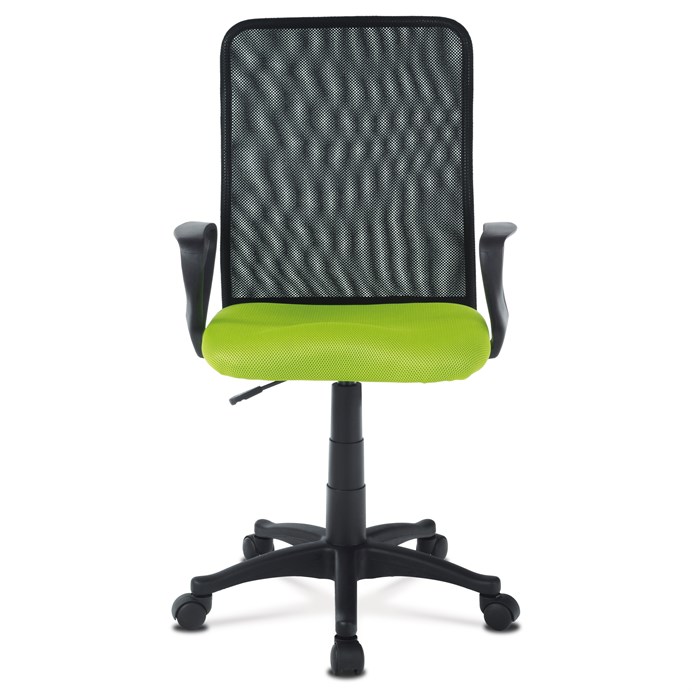 Kancelářská židle, látka MESH zelená / černá, plyn.píst