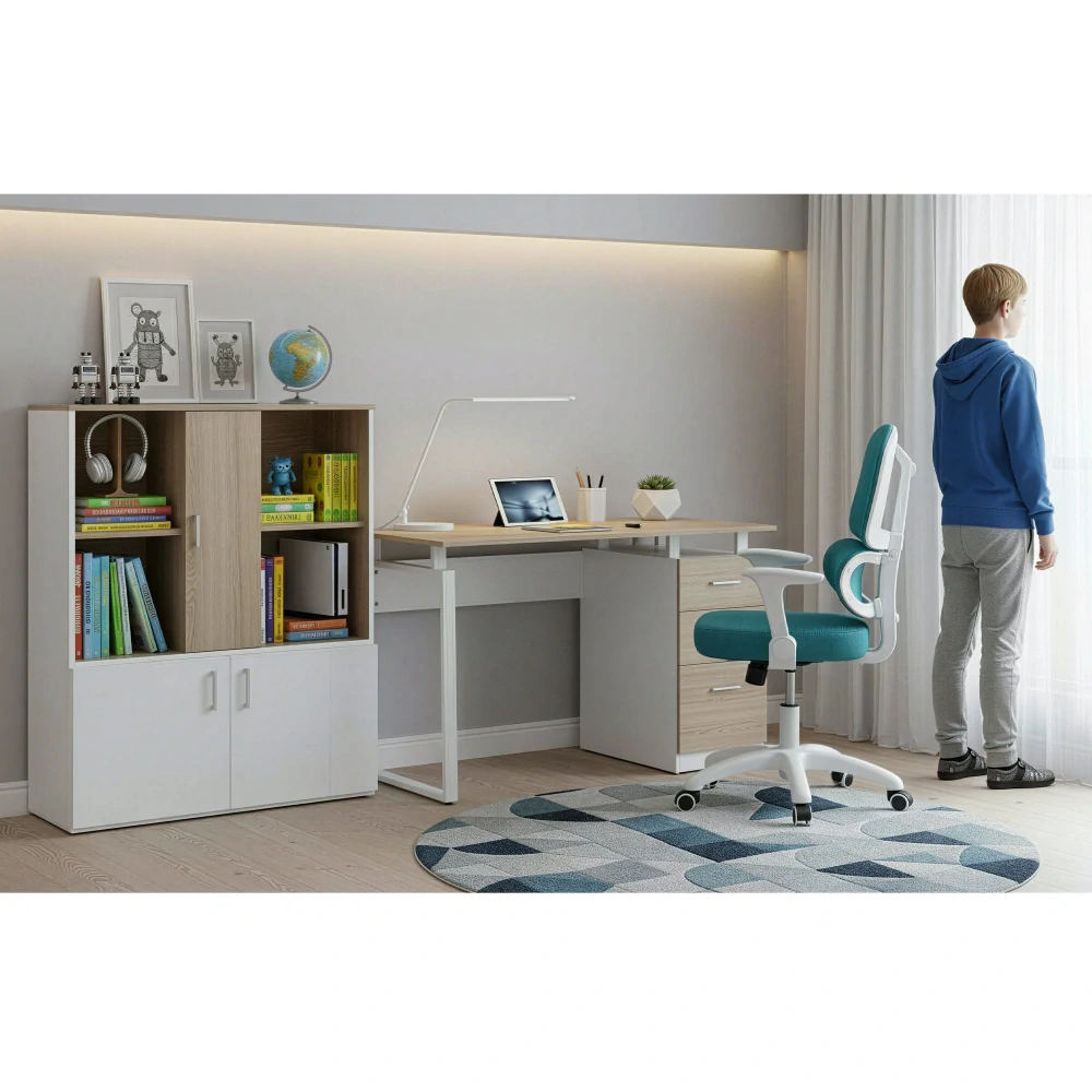 Kancelářský stůl 120x60cm, melamin, dub sonoma, APC-3218 SON