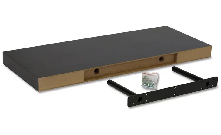 Nástěnná polička 90 cm, barva tmavý sonoma dub