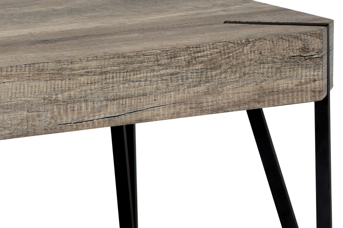 Autronic - Konferenční stolek 110x60x43, dub "Canyon grey", kov matná černá - AHG-241 CAN