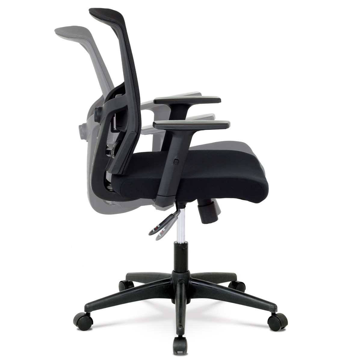 Autronic - Kancelářská židle, látka černá, houpací mechanismus - KA-B1012 BK