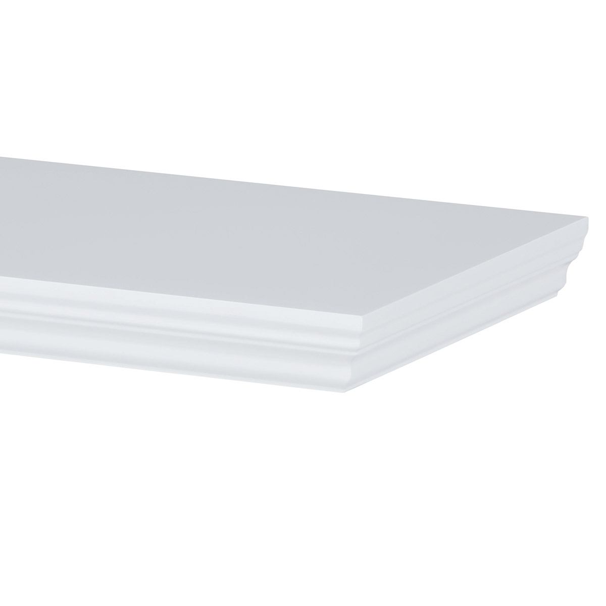 Polička nástěnná 120 cm, MDF, barva bílá