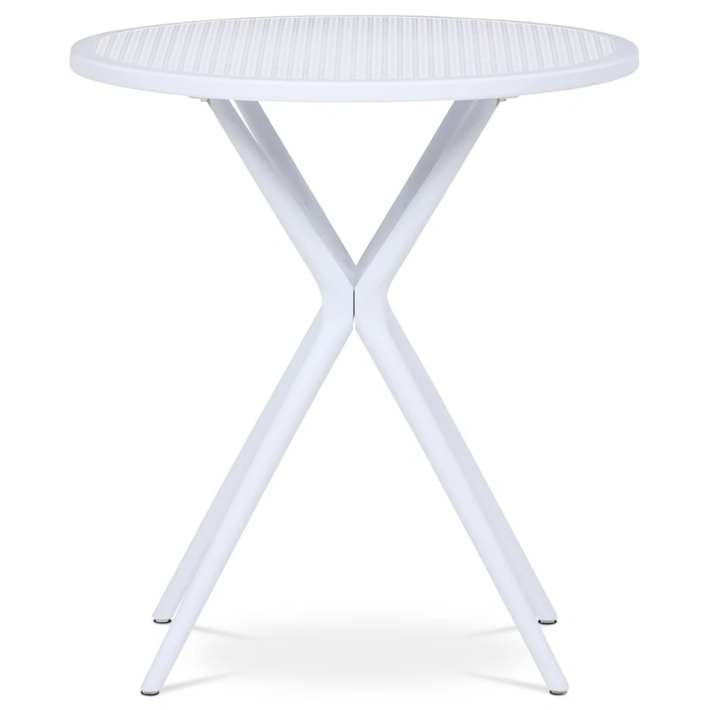 Stůl jídelní, bílý plast