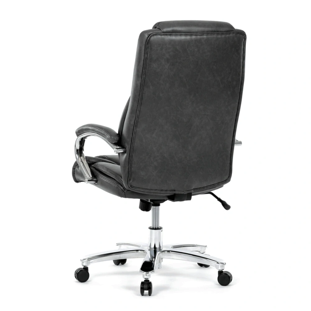 Kancelářské křeslo KA-F1385 GREY – šedá ekokůže, houpací mechanismus