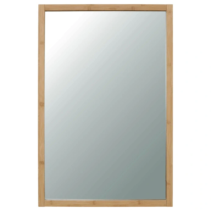 Nástěnné zrcadlo AZR-B044 NAT – bambusový rám 60×90 cm