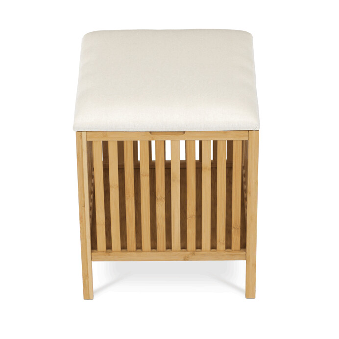 Taburet s úložným prostorem, bambus, přírodní, DR-B066 NAT