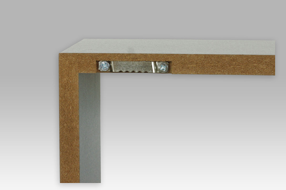 Nástěnná polička, sada 3 ks, barva bílá matná