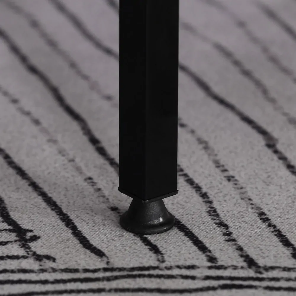 Regál, 4 police, dekor dub, MDF, černý lak