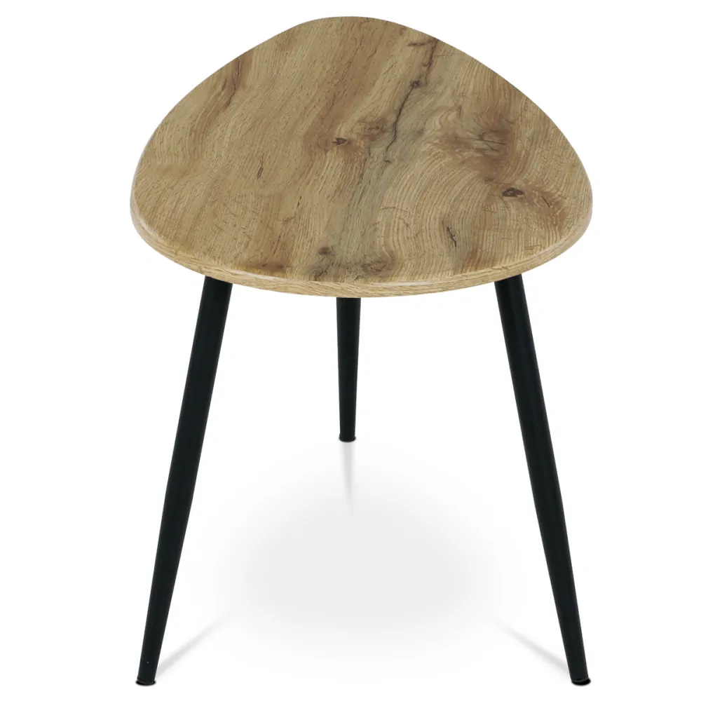 Konferenční stůl, MDF deska, dekor divoký dub, černý kov