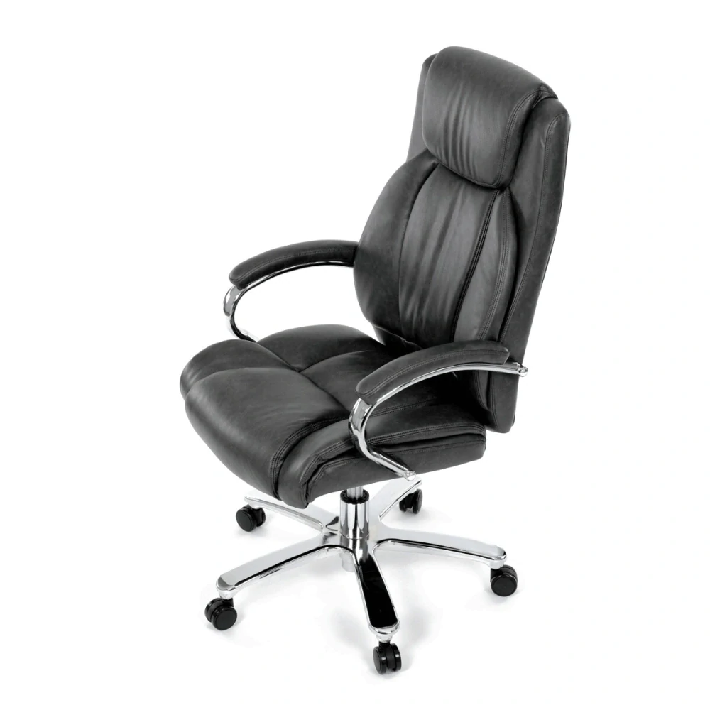 Kancelářské křeslo KA-F1385 GREY – šedá ekokůže, houpací mechanismus