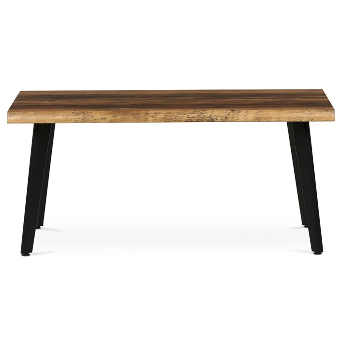 Stůl konferenční, 120x60x55 cm, MDF deska, dekor staré dřevo, kov, černý lak