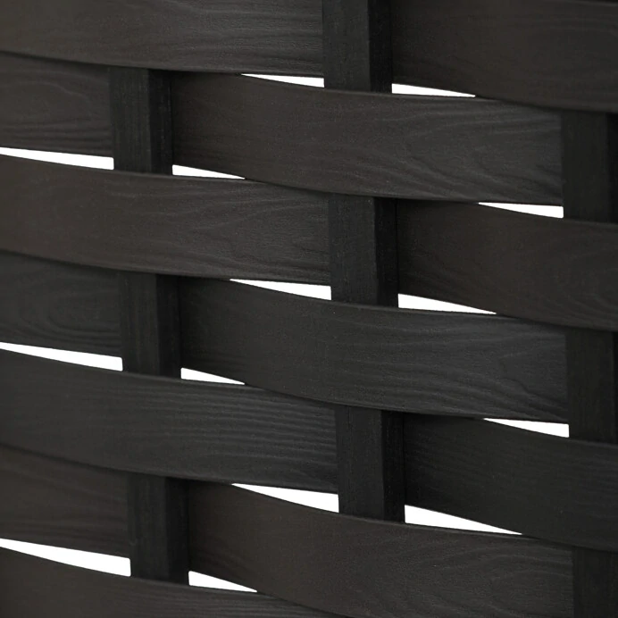 Paraván, masiv, černá, EF-L145 BK