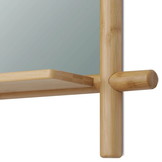 Nástěnné zrcadlo, bambus, přírodní, AZR-B027 NAT