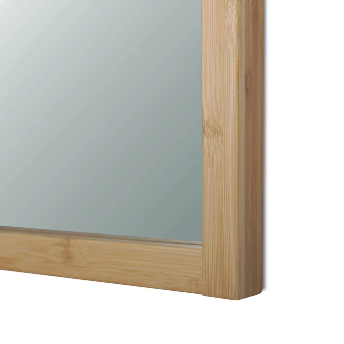 Nástěnné zrcadlo AZR-B044 NAT – bambusový rám 60×90 cm