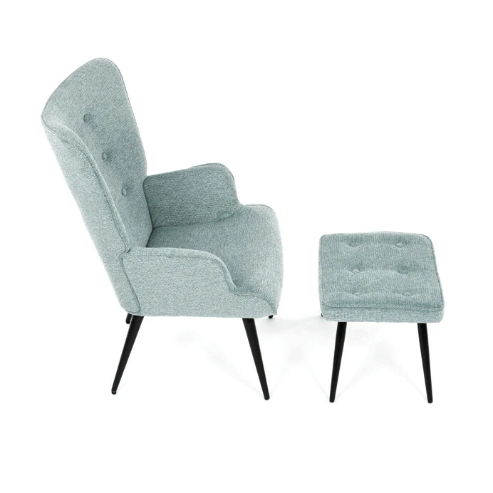 Relaxační křeslo, modrá, sametová látka, AK-303 BLUE2