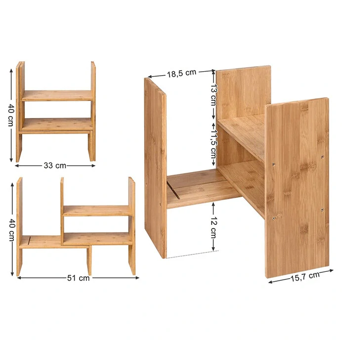 Polička AUK-E1045 NAT – bambusová, přírodní úložná police