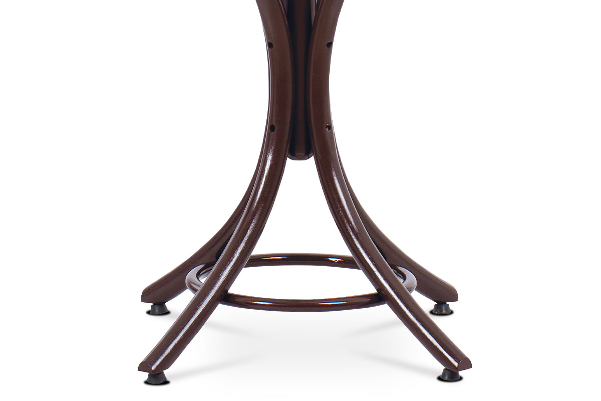 Autronic - Věšák dřevěný stojanový, masiv topol a bříza, tmavě hnědý lak, výška 185 cm - F-2059 BR