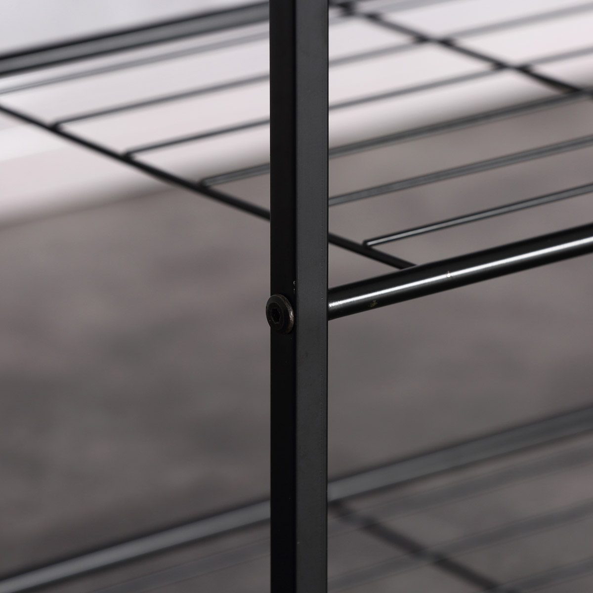 Autronic - Botník, 3 police, MDF, dekor dub sonoma, černý kov