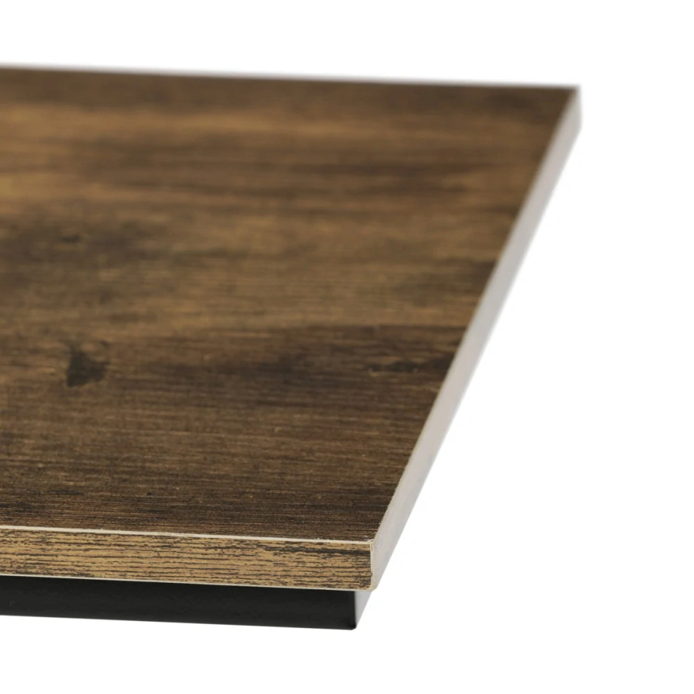 Odkládací stůl, MDF deska, dekor staré dřevo, černý kov