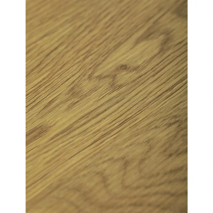 Stůl jídelní, deska MDF, dekor dub, černý kov