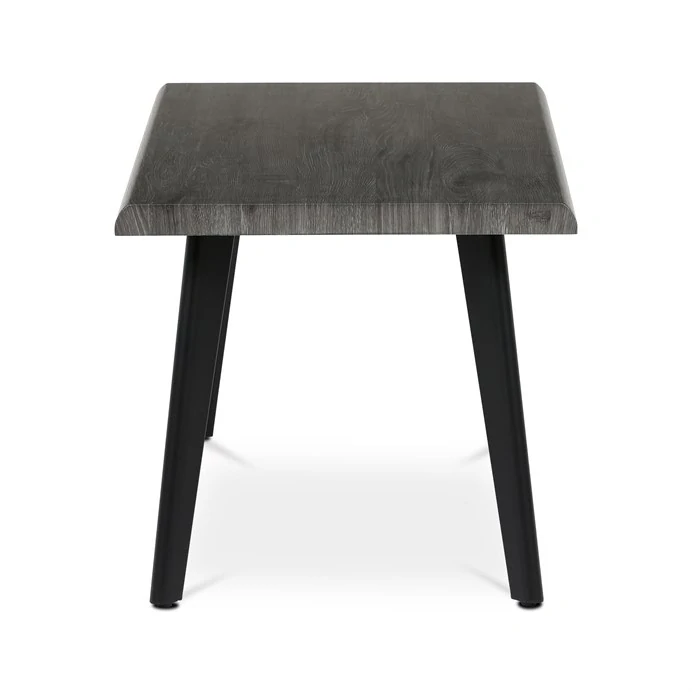 Stůl konferenční, 120x60x55 cm, MDF deska, dekor šedý dub, kov, černý lak