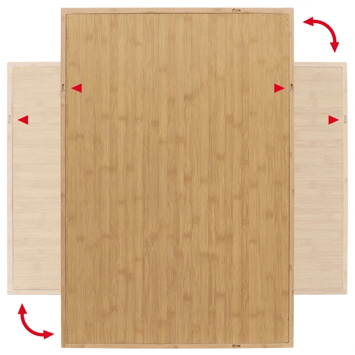 Nástěnné zrcadlo AZR-B044 NAT – bambusový rám 60×90 cm