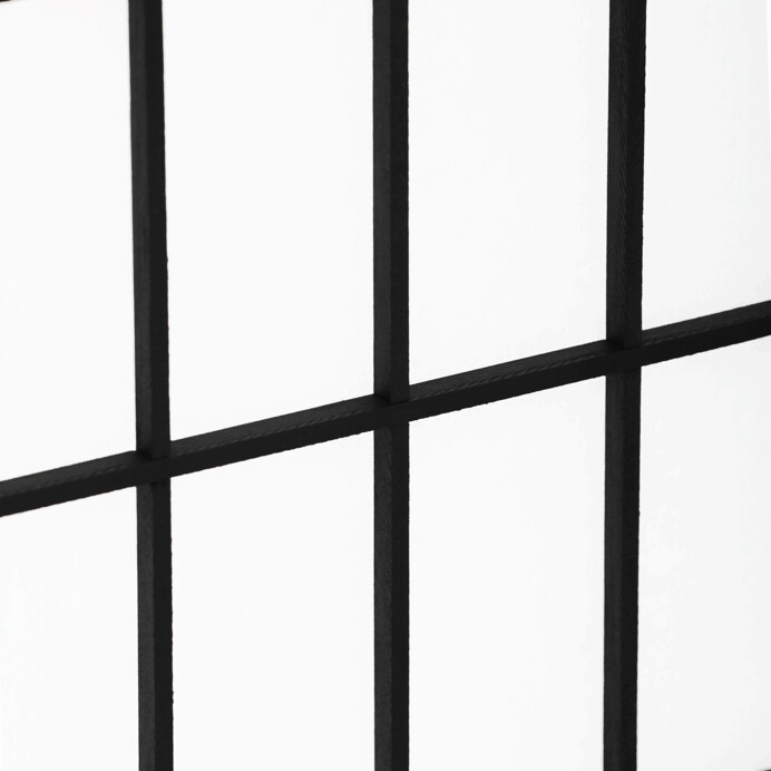 Paraván 3-dílný, masiv, černá, EF-E803 BK