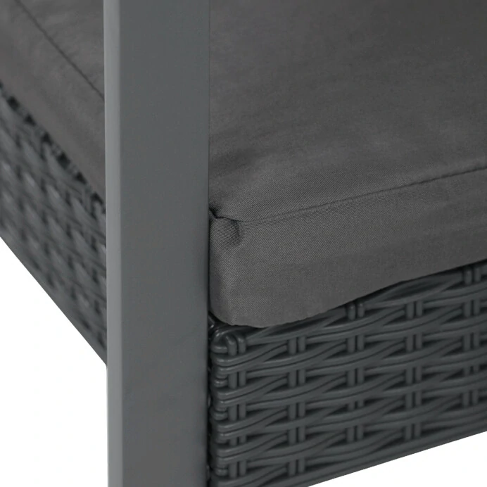 Zahradní set AZS-H1111 GREY – polyratanový balkonový nábytek