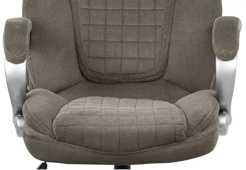 Autronic Kancelářská židle, tmavě šedá látka, kříž plast stříbrný, houpací mechanismus - KA-G196 GREY2