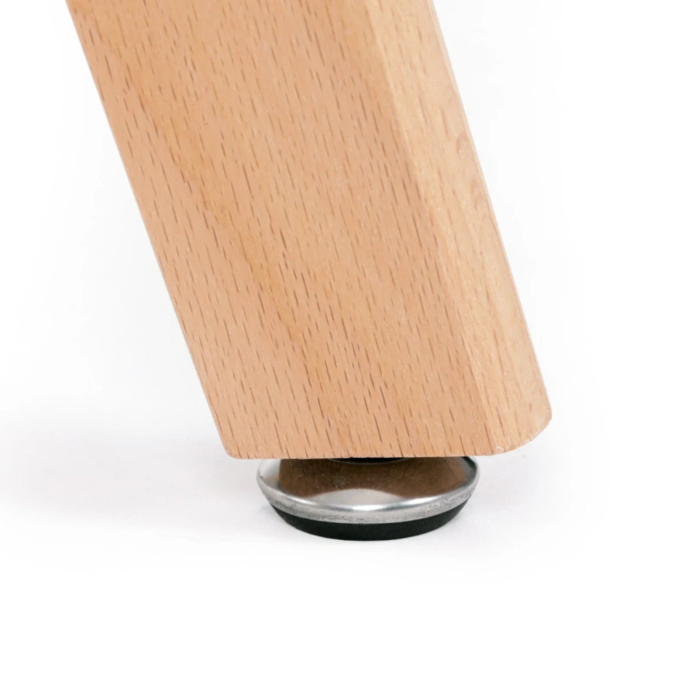 Jídelní stůl 80x80x74 cm, MDF, bílý matný lak, masiv buk