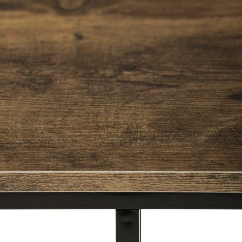 Odkládací stůl, MDF deska, dekor staré dřevo, černý kov