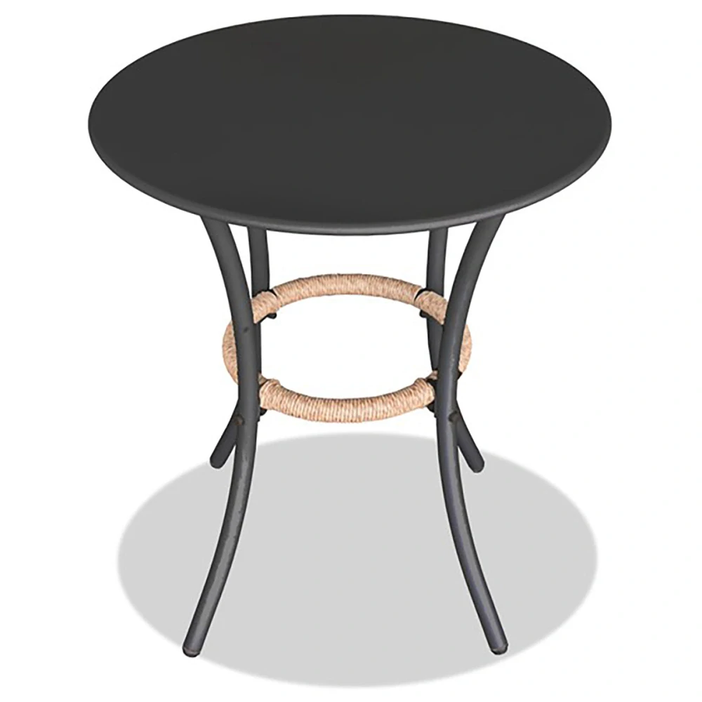 Zahradní set 1+2, stůl 60x60, židle umělý ratan barva přírodní,  kov antracit