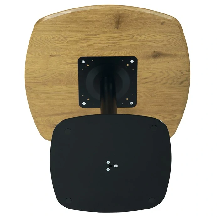 Stůl jídelní, deska MDF, dekor dub, černý kov