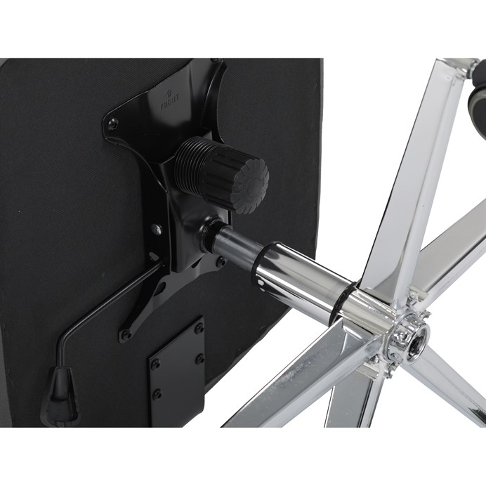 Židle kancelářská, šedá ekokůže, kříž kov chromový, houpací mechanismus, čalouněné područky