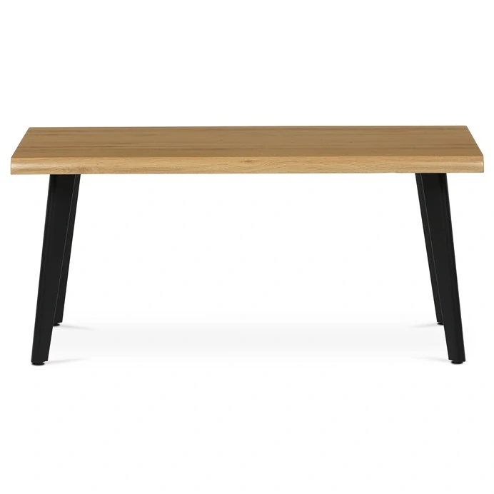 Stůl konferenční, 120x60x55 cm, MDF deska, dekor divoký dub, kov, černý lak