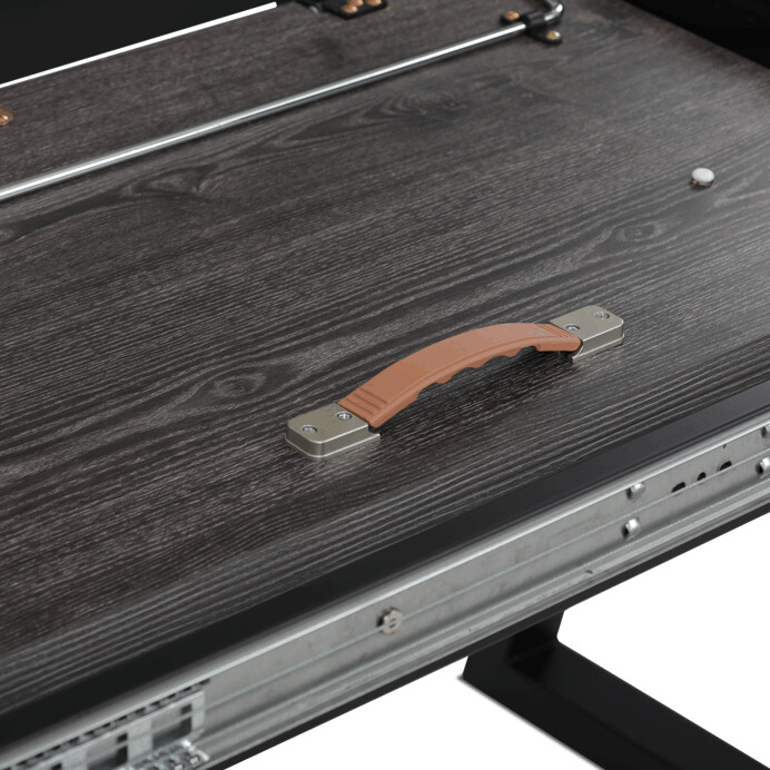 Jídelní stůl rozkládací 160-240x90 cm, lamino, šedý dub, HT-R5624 GREY