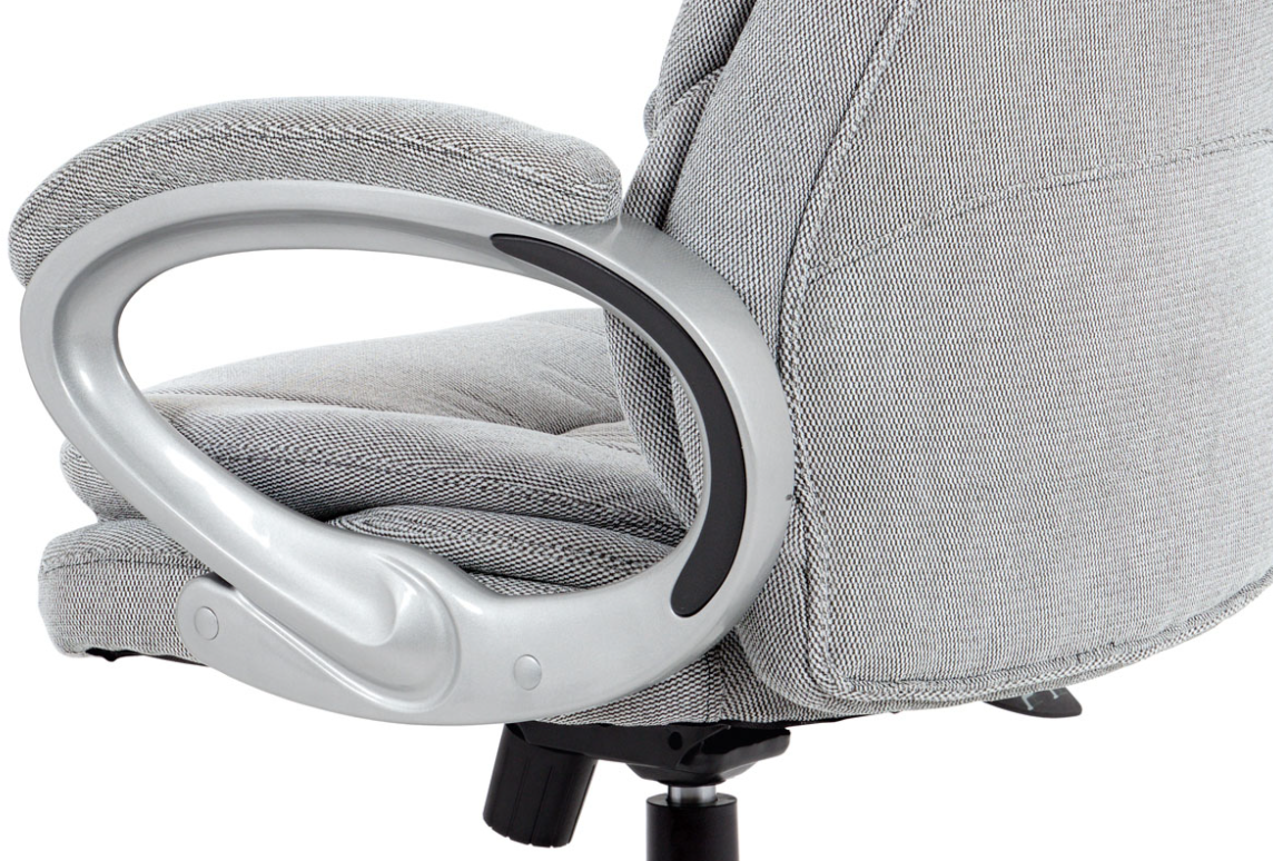 Autronic Kancelářská židle, šedá látka, kříž plast stříbrný, houpací mechanismus - KA-G198 SIL2