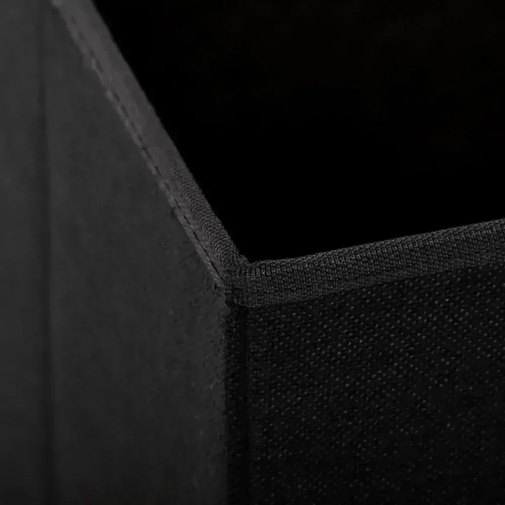 Taburet s úložným prostorem, látka černá