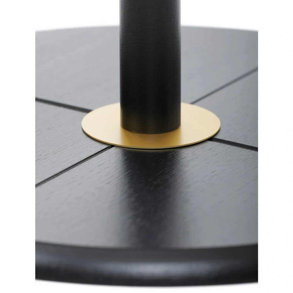 Věšák dřevěný stojanový, masiv bambus, černá + zlatá barva