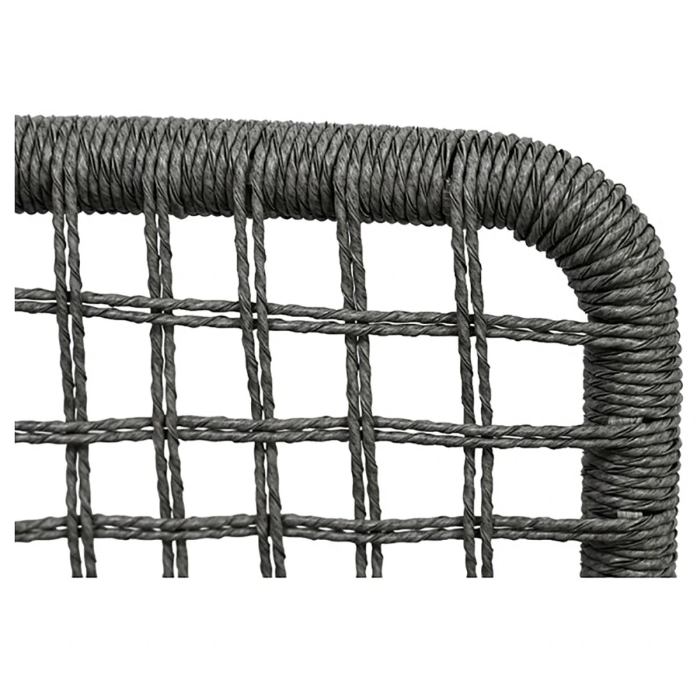 Zahradní set 1+2, stůl 60x60, židle umělý ratan barva antracit,  kov antracit