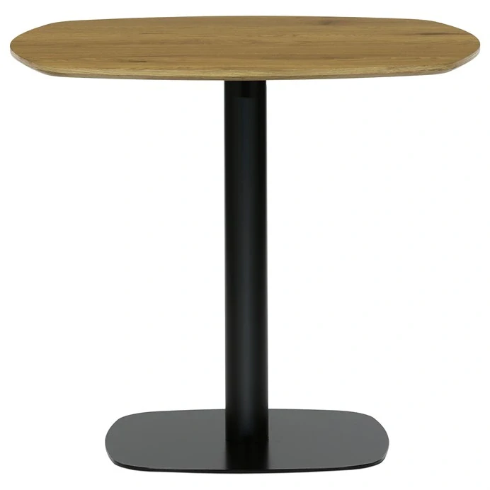 Stůl jídelní, deska MDF, dekor dub, černý kov